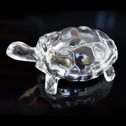 Crystal Glass Turtle-Tortoise for Feng Shui and Vastu