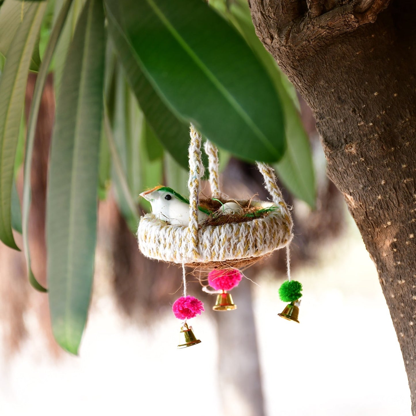 Artificial Jute Hanging Birds Nest Jhumar Chidiyan Ka Ghosla