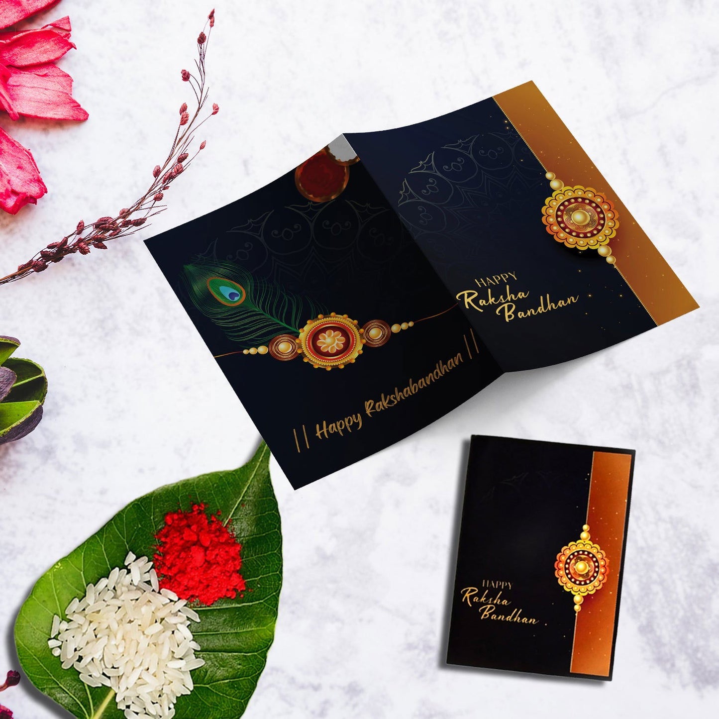 10 Rakhi Set With Golden Color Traditional And Silver Color Rakhi With Effete Butterscotch Chocolate 96Gm ,Silver Color Pooja Coin, Roli Chawal & Greeting Card - Needs You