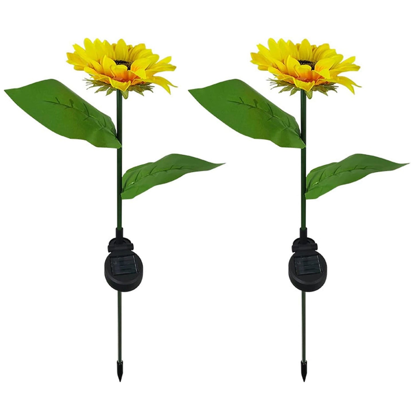 2 Pc Outdoor Solar Sunflower Lights Intelligent Light Control Waterproof Garden Landscape Stake Light - Needs You