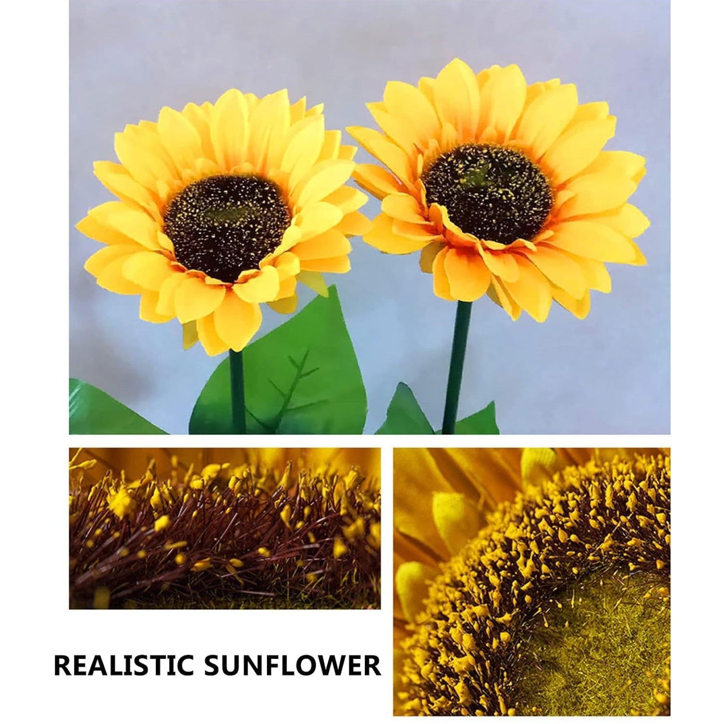 2 Pc Outdoor Solar Sunflower Lights Intelligent Light Control Waterproof Garden Landscape Stake Light - Needs You