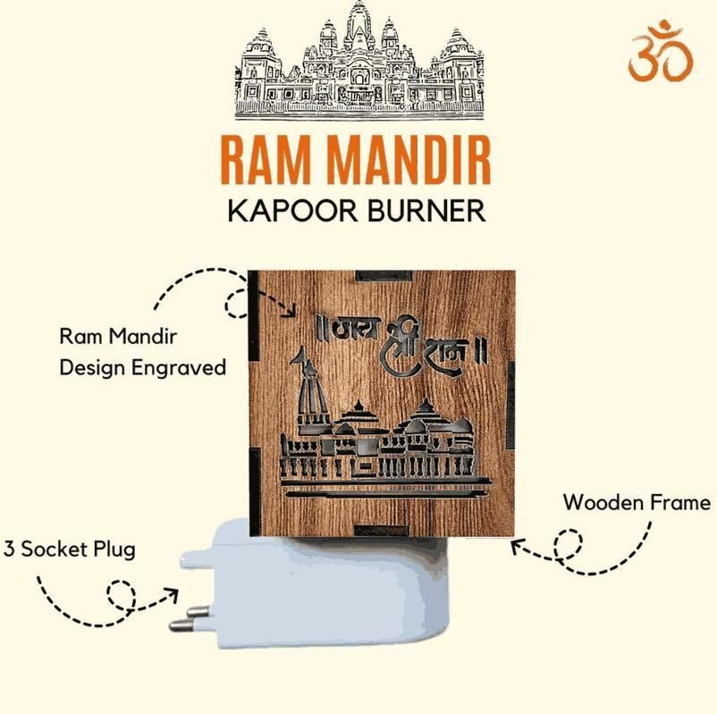 3-in-1 Ayodhya Ram Mandir Aroma Burner & Night lamp - Needs You