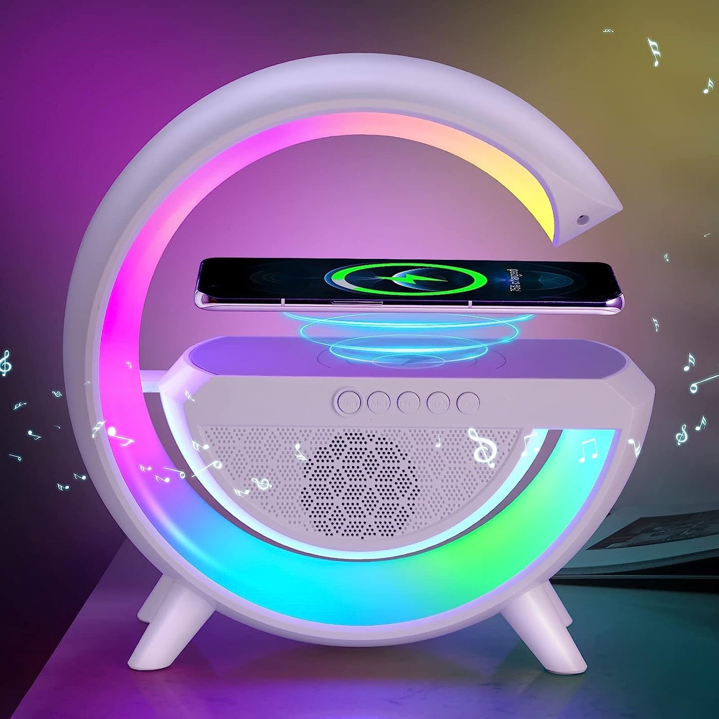 G 3-in-1 Multi-Function LED Night Lamp with Bluetooth Speaker with Wireless Charging