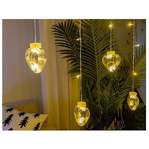 8 Feet 12 Wish Heart Ball String LED Lights With Color Box for Home Decoration, Diwali & Wedding LED Christmas Light Indoor and Outdoor Light ,Festival Decoration  (Wishing Ball Warm White) - Needs You