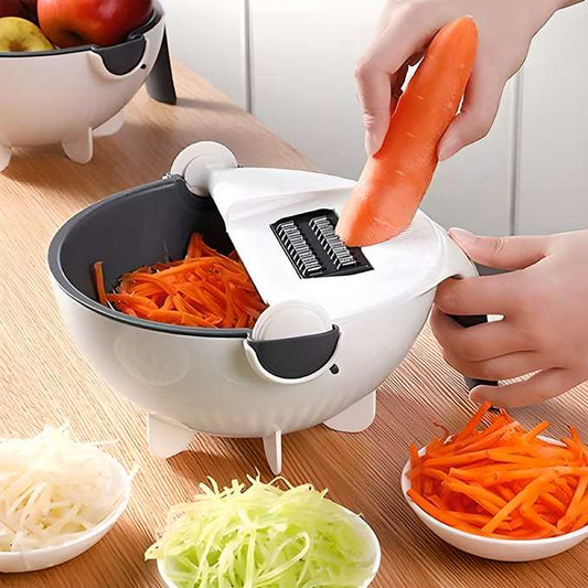 9 in 1 Multifunction Plastic Magic Rotate Vegetable Cutter - Needs You