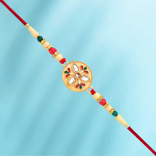 Colorful Beads With Mina Rakhi - Needs You