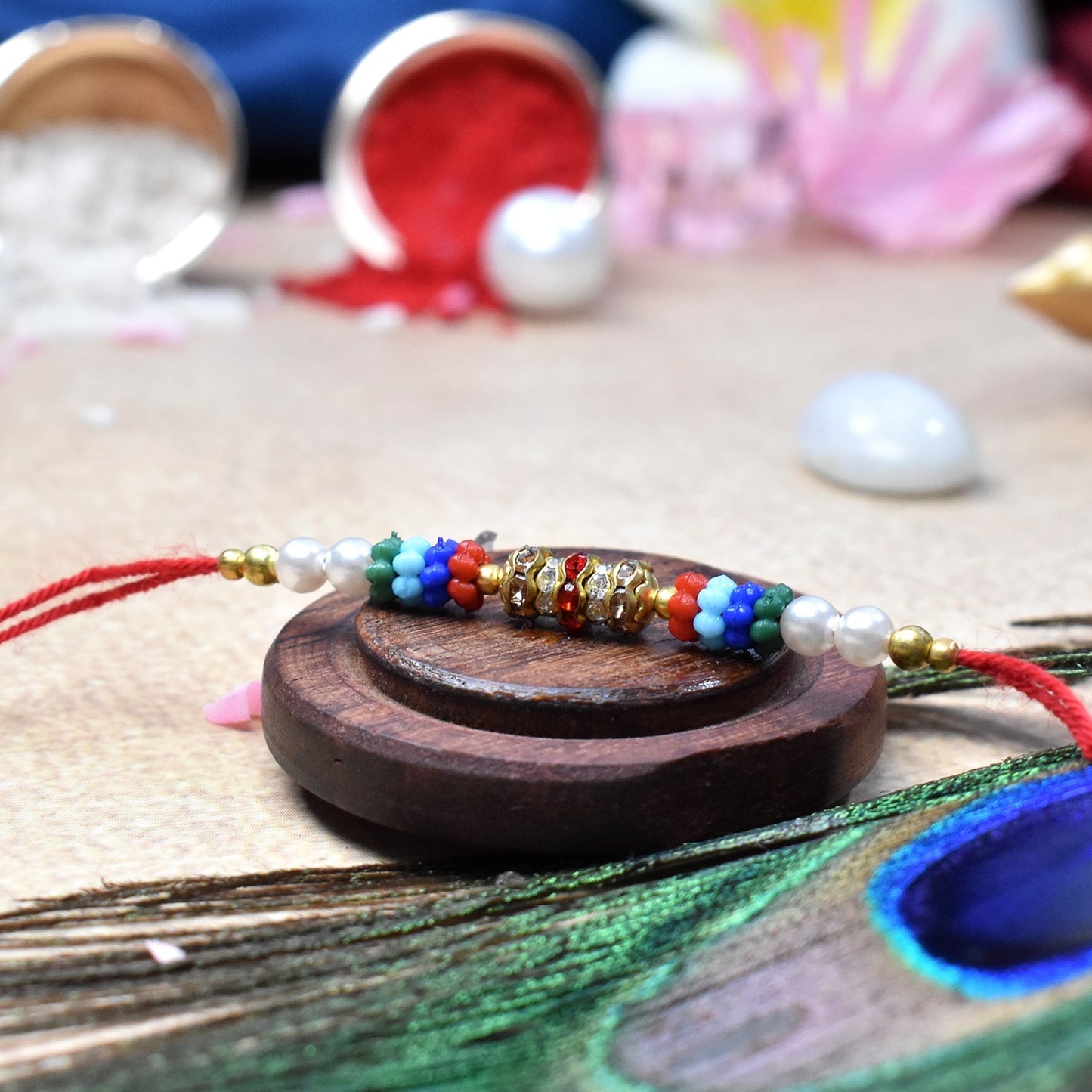 Colorful Beads with Diamond Rakhi | Rakhi For Rakshabandhan - Needs You