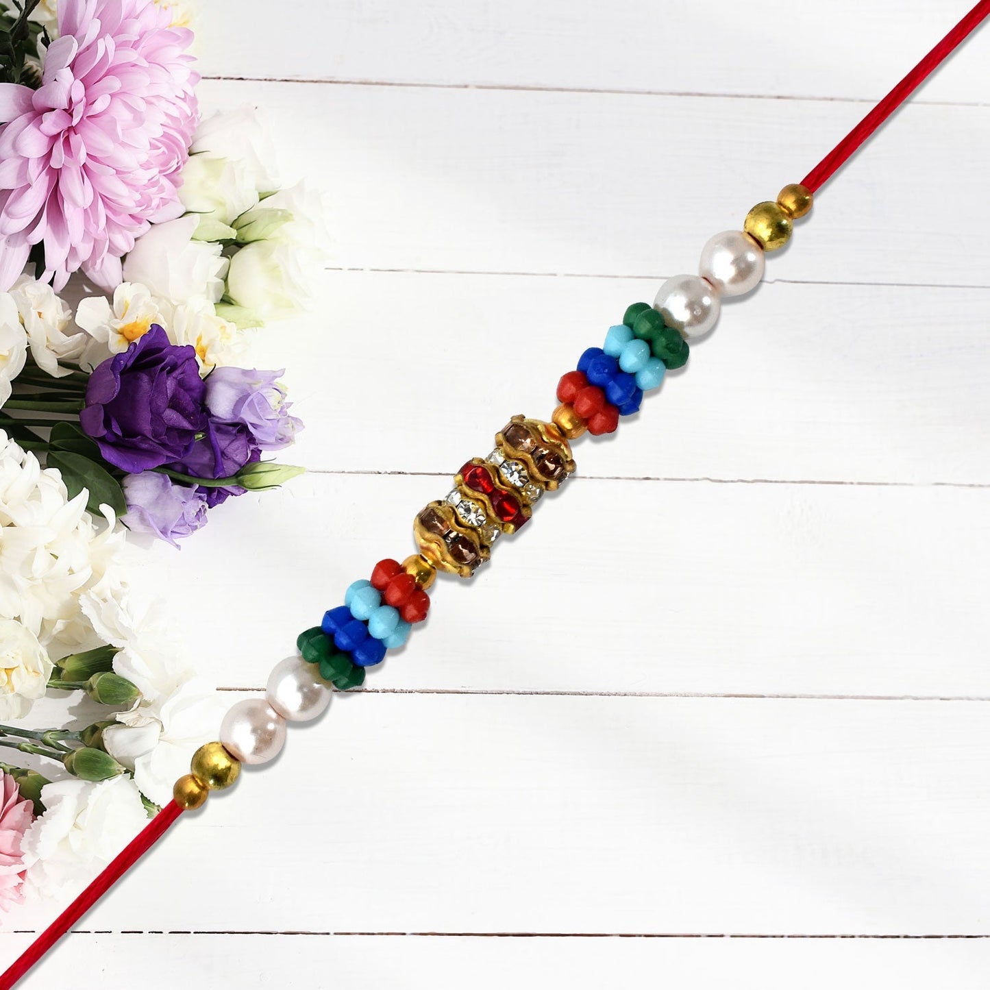 Colorful Beads with Diamond Rakhi | Rakhi For Rakshabandhan - Needs You