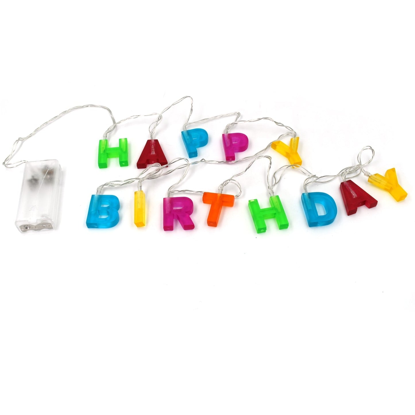 Decoratives Plastic Happy Birthday 13 LED Letter Battery Operated String Lights, Outdoor String Lights (Multicolour) - Needs You