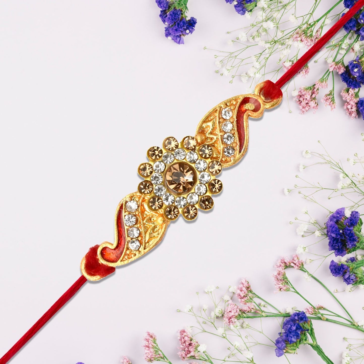 Flower Diamonds Traditional Rakhi | Rakhi For Rakshabandhan - Needs You