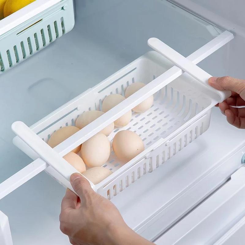 Fridge Organizer Drawer - Adjustable Fridge Storage Basket ( 4pc Set ) - Needs You