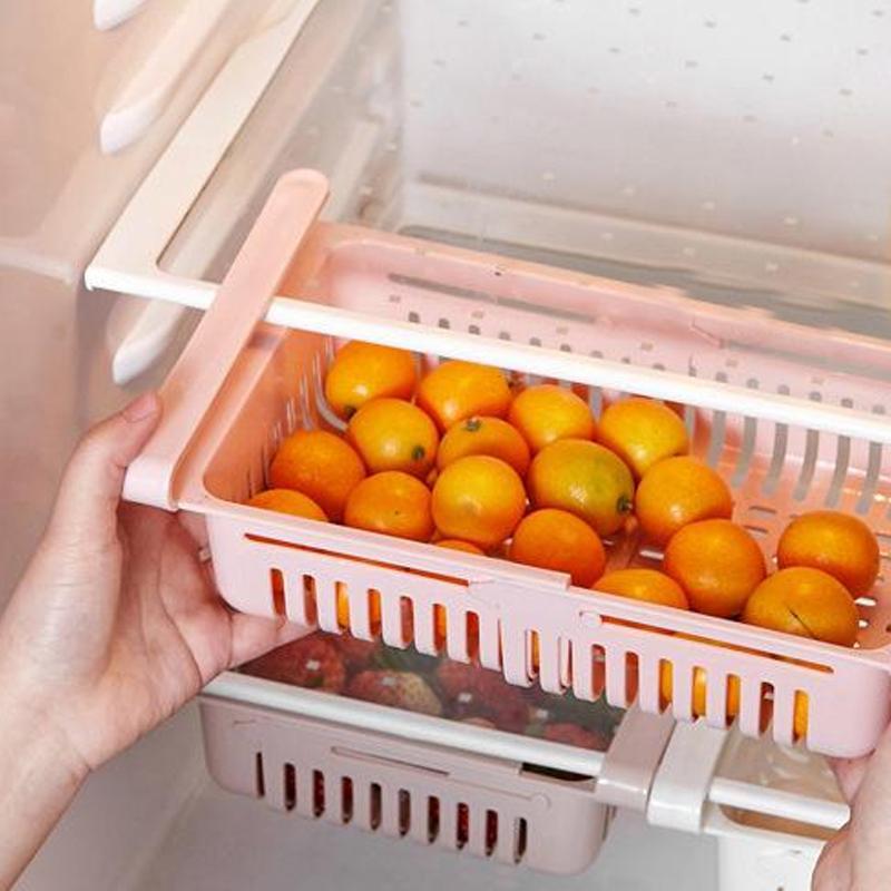 Fridge Organizer Drawer - Adjustable Fridge Storage Basket ( 4pc Set ) - Needs You