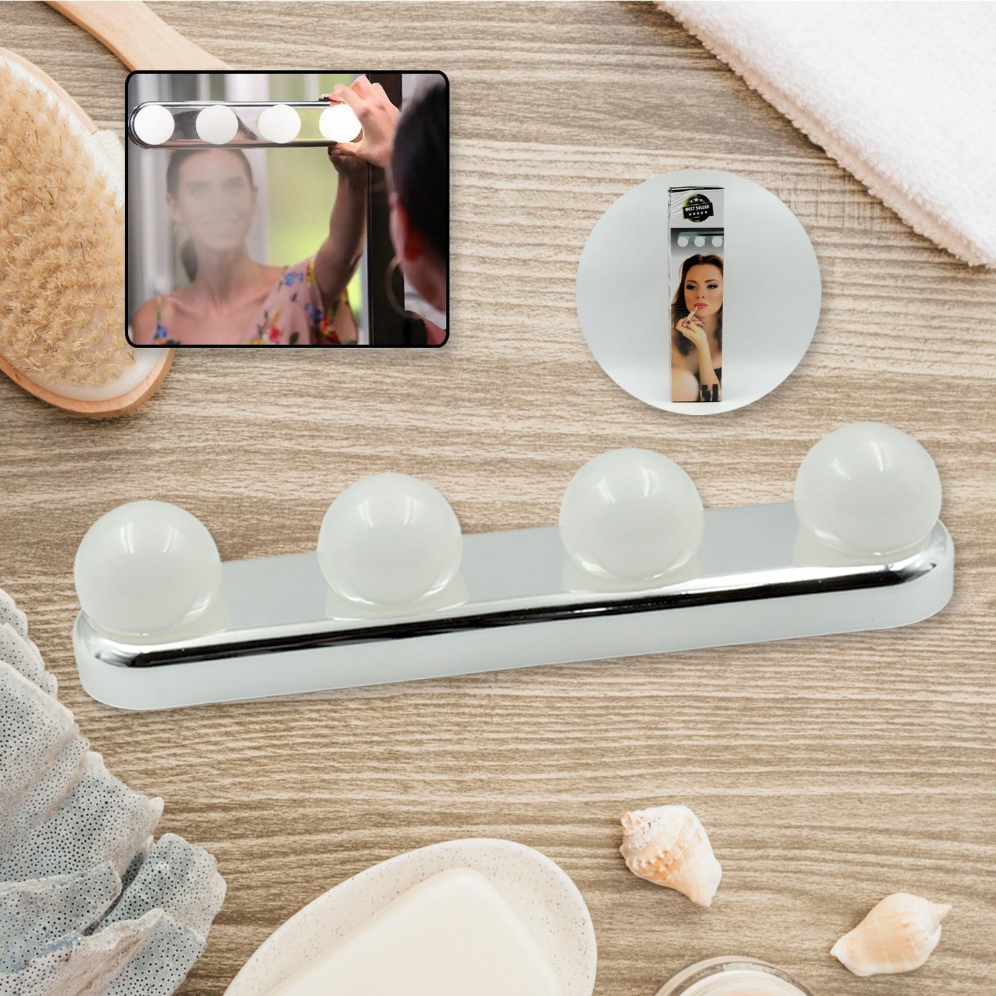 Glow Make Up Light Portable Cosmetic Kit Battery Powered Mirror Lighting Super Bright - Needs You