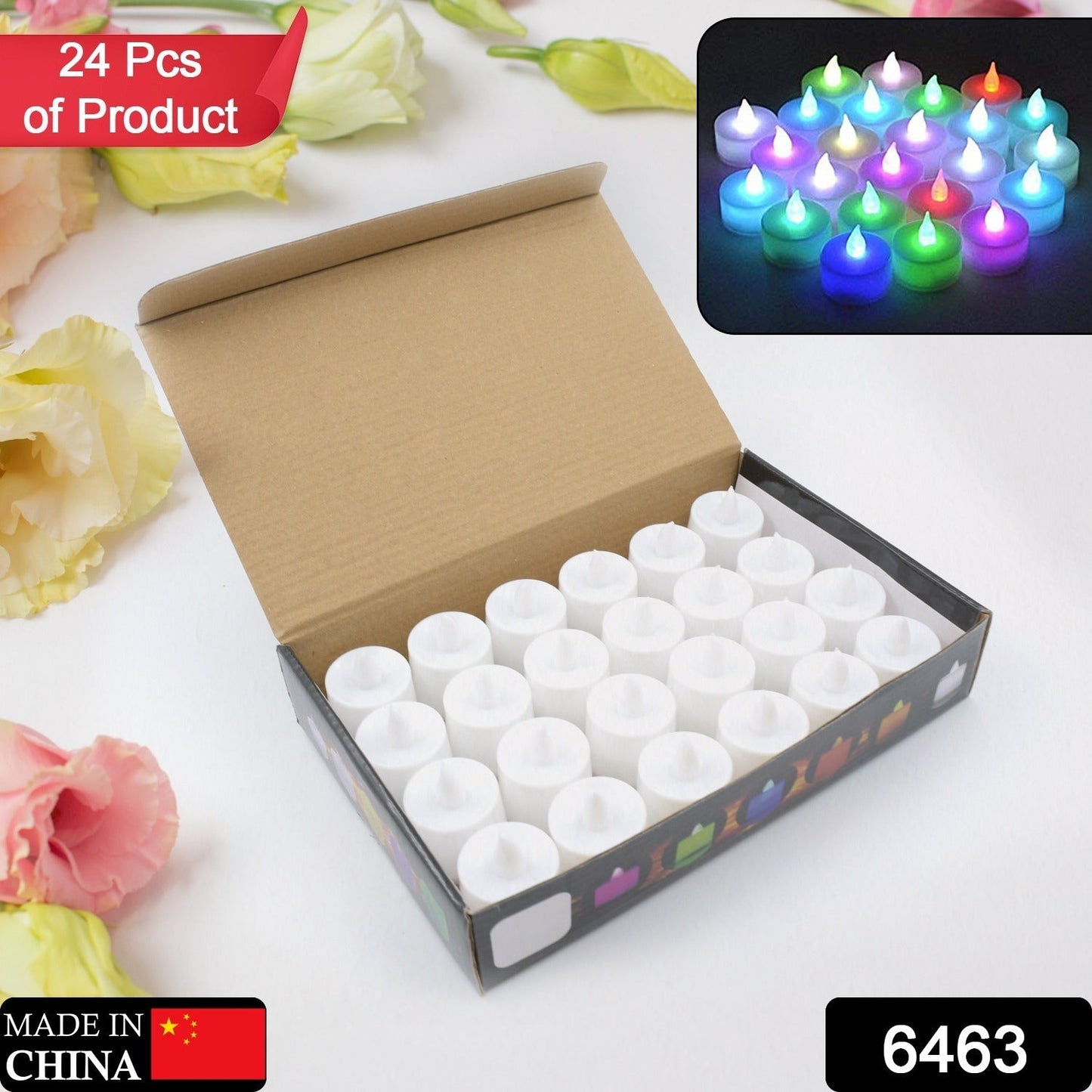 Multicolor LED Tealights Candles (24 Pack): Festive Decorations - Needs You