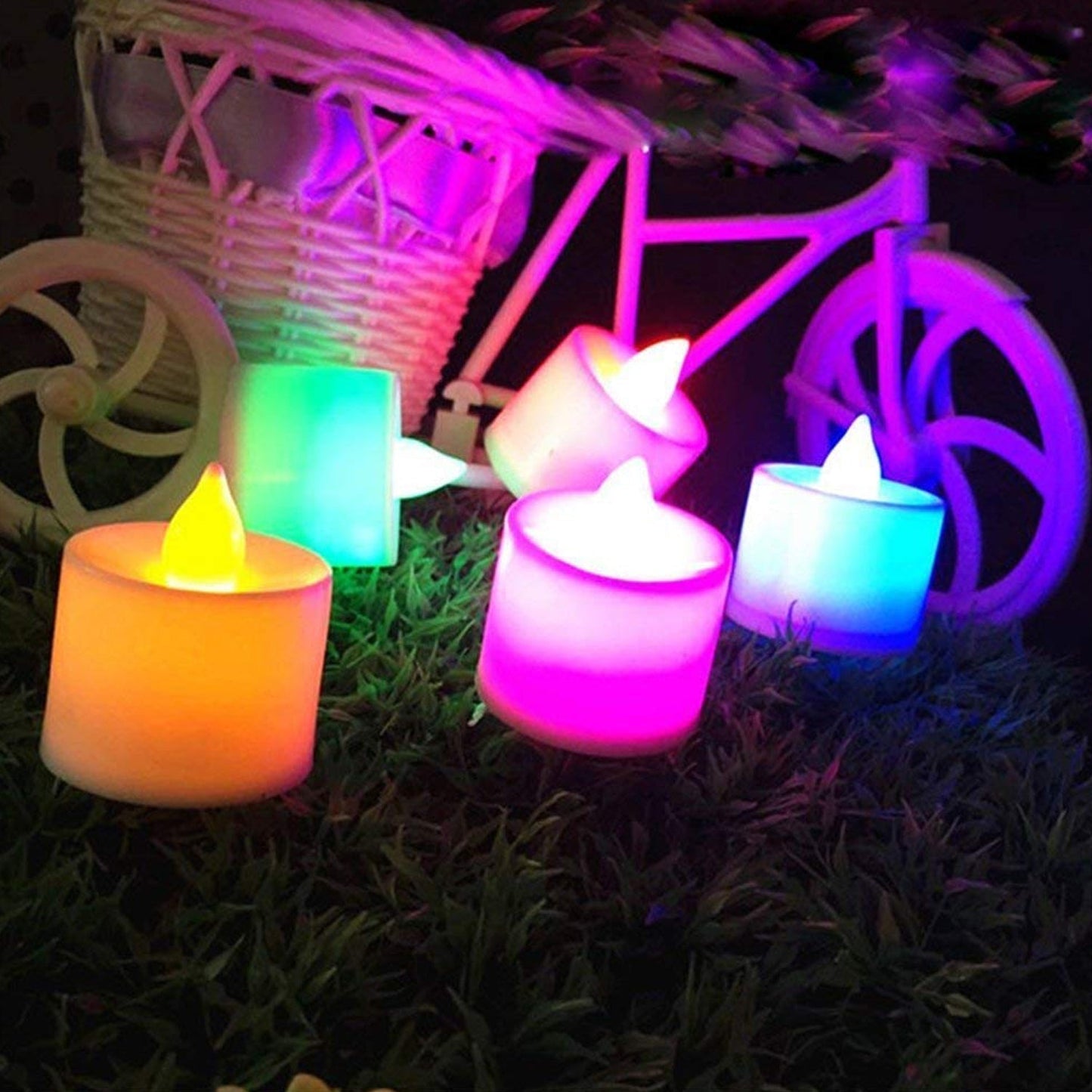 Multicolor LED Tealights Candles (24 Pack): Festive Decorations - Needs You