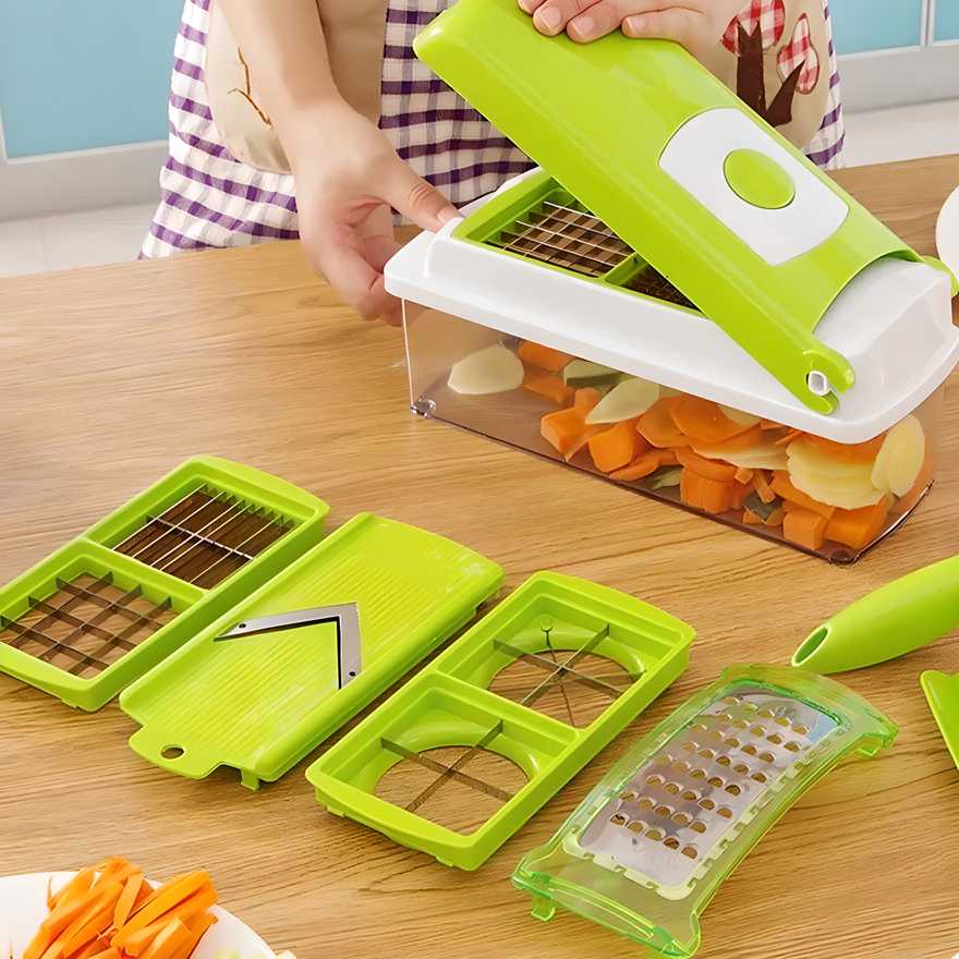 Multifunctional 12 in 1 nicer dicer chopper and drain basket - Needs You