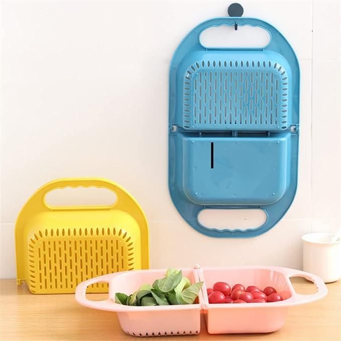 Multifunctional Foldable Drain Basket Hanging Fruit and Vegetable Storage Basket - Needs You