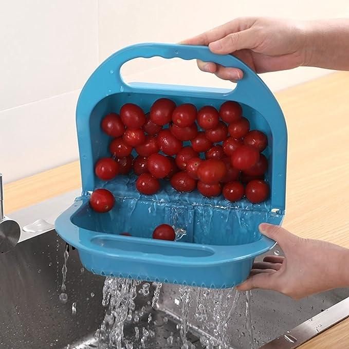 Multifunctional Foldable Drain Basket Hanging Fruit and Vegetable Storage Basket - Needs You