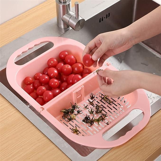 Multifunctional Foldable Drain Basket Hanging Fruit and Vegetable Storage Basket - Needs You