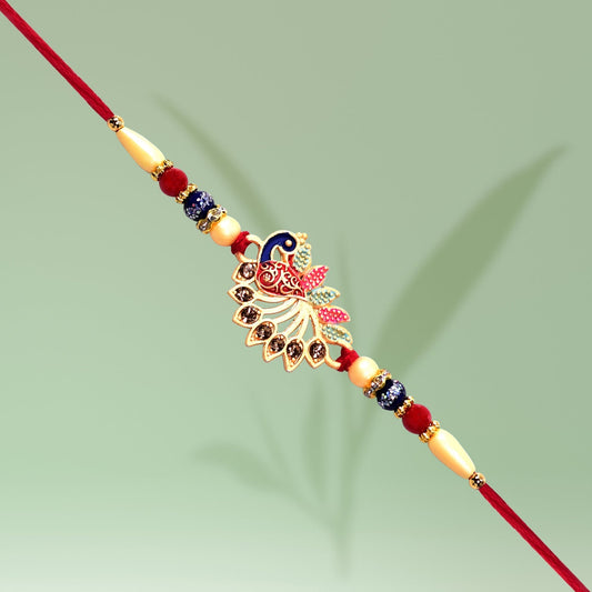 Peacock With Open feather rakhi - Needs You