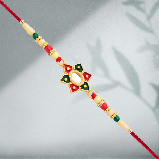 Red And green Flower rakhi - Needs You