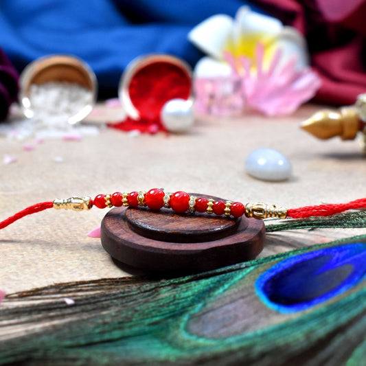 Red Beads Rakhi | Rakhi For Rakshabandhan - Needs You