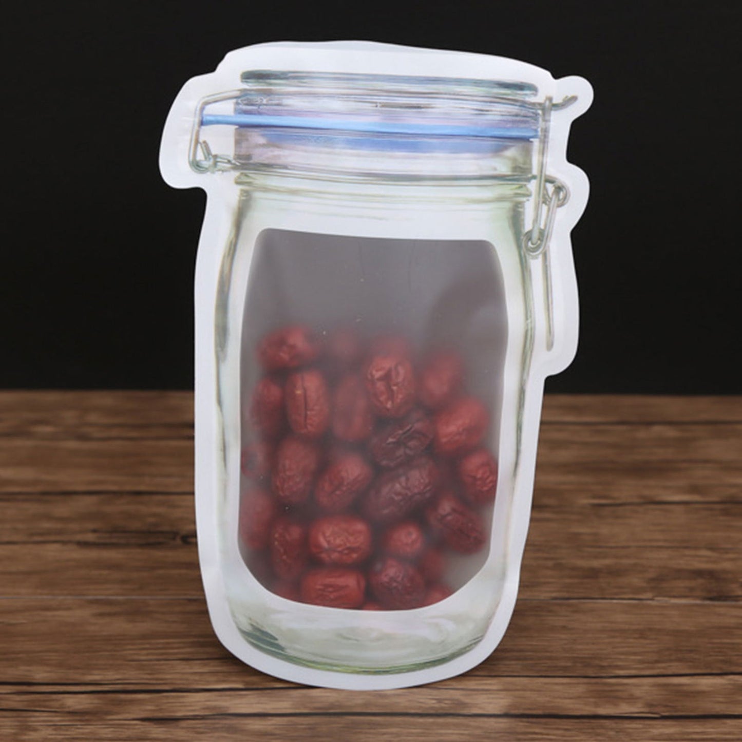 Reusable Airtight Seal Plastic Food Storage Mason Jar Zipper (1000ml) Pack of 3 - Needs You