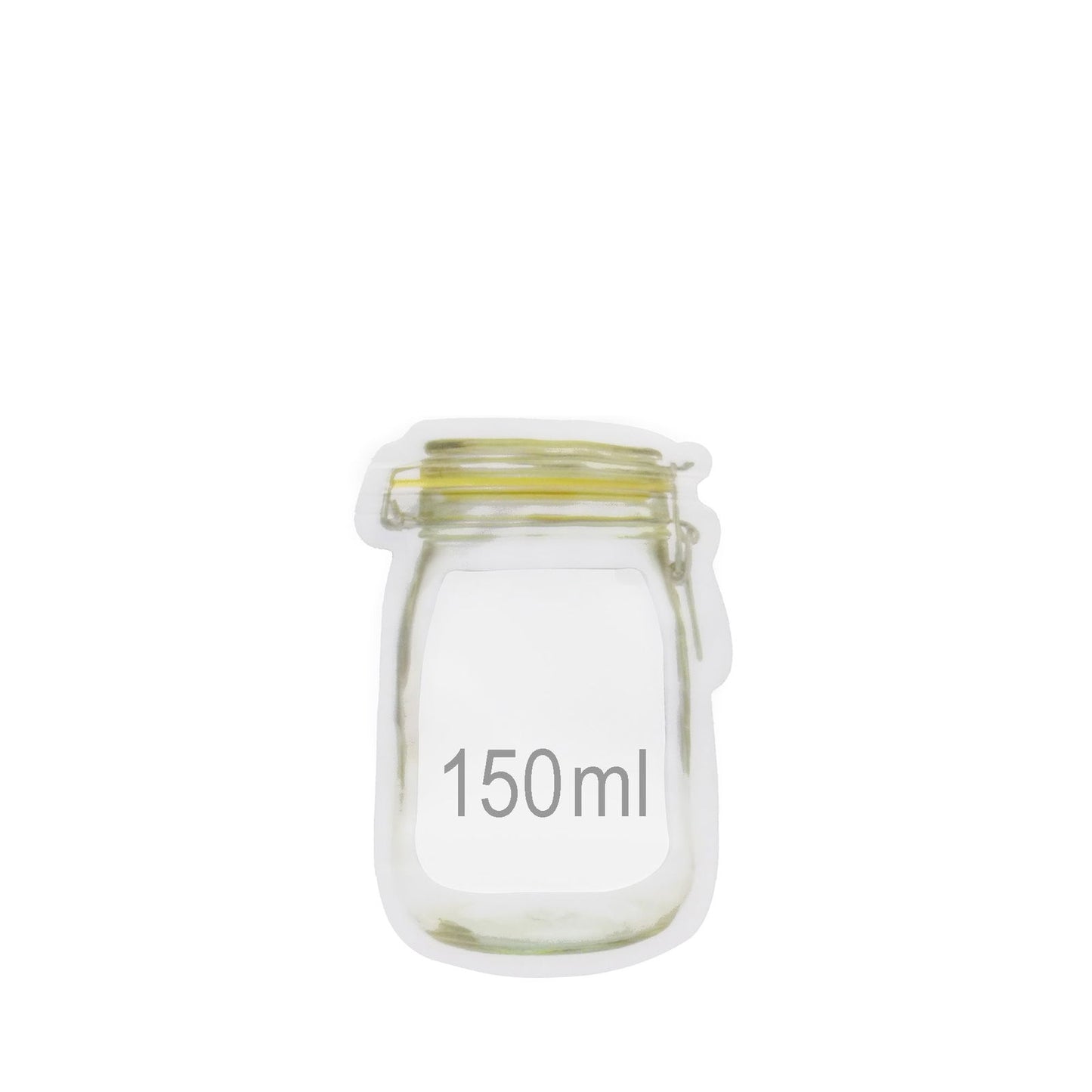 Reusable Airtight Seal Plastic Food Storage Mason Jar Zipper (150ml) - Needs You