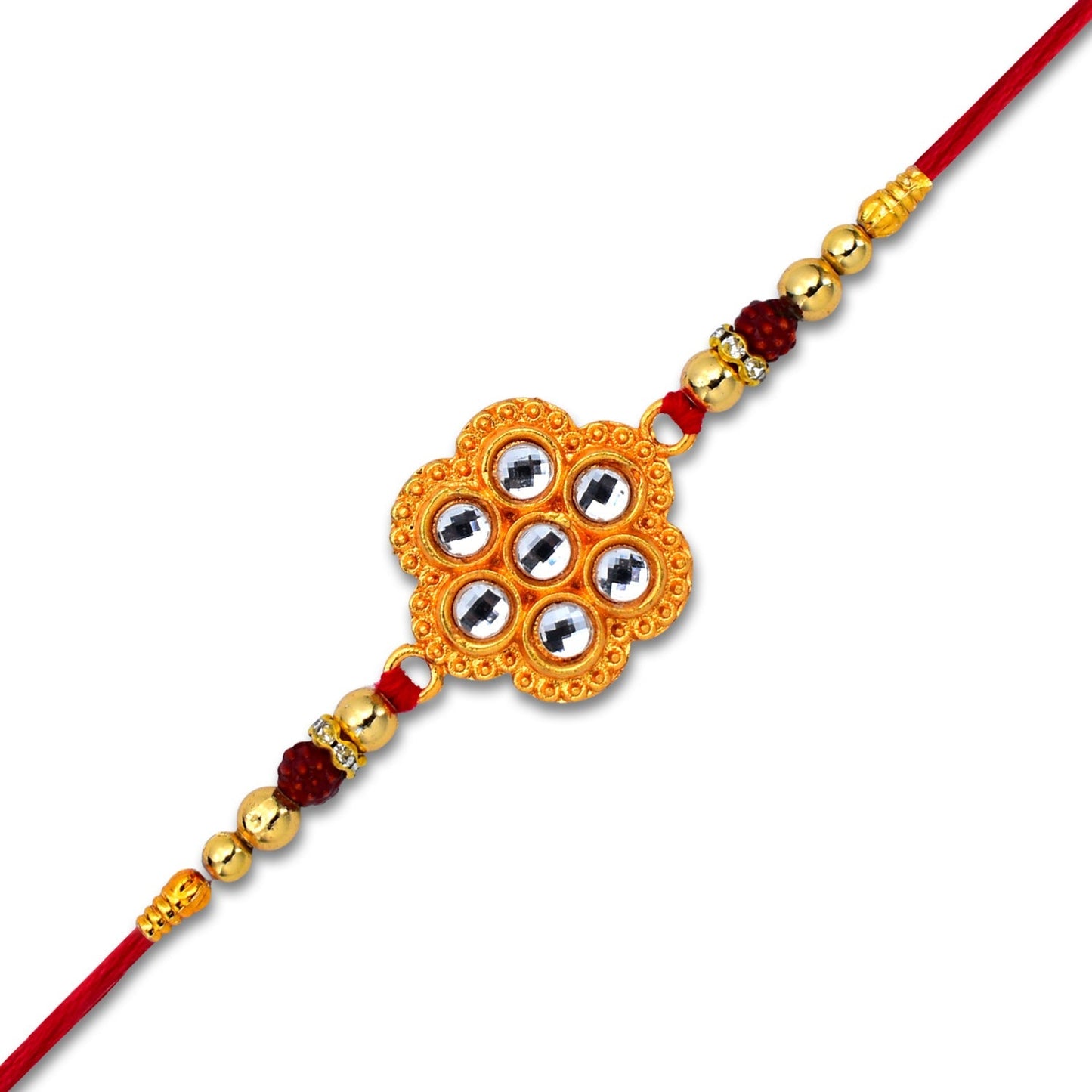 Round Mina Diamond Rakhi | Rakhi For Rakshabandhan - Needs You