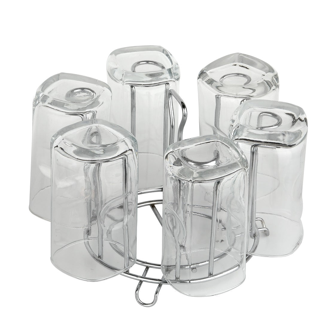 SS Round Glass Stand used for holding sensitive glasses and all present in all kinds of kitchens of official and household places etc. - Needs You