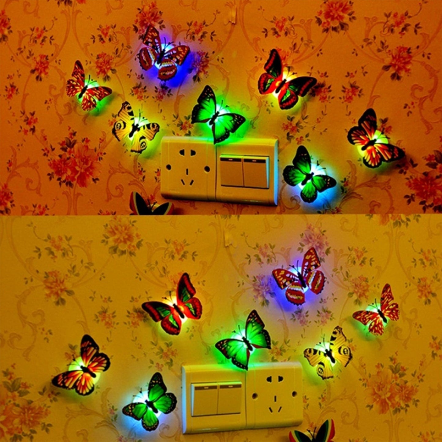 The Butterfly 3D Night Lamp Comes with 3D Illusion Design Suitable for Drawing Room, Lobby.n  (Loose) Pack of 5 - Needs You