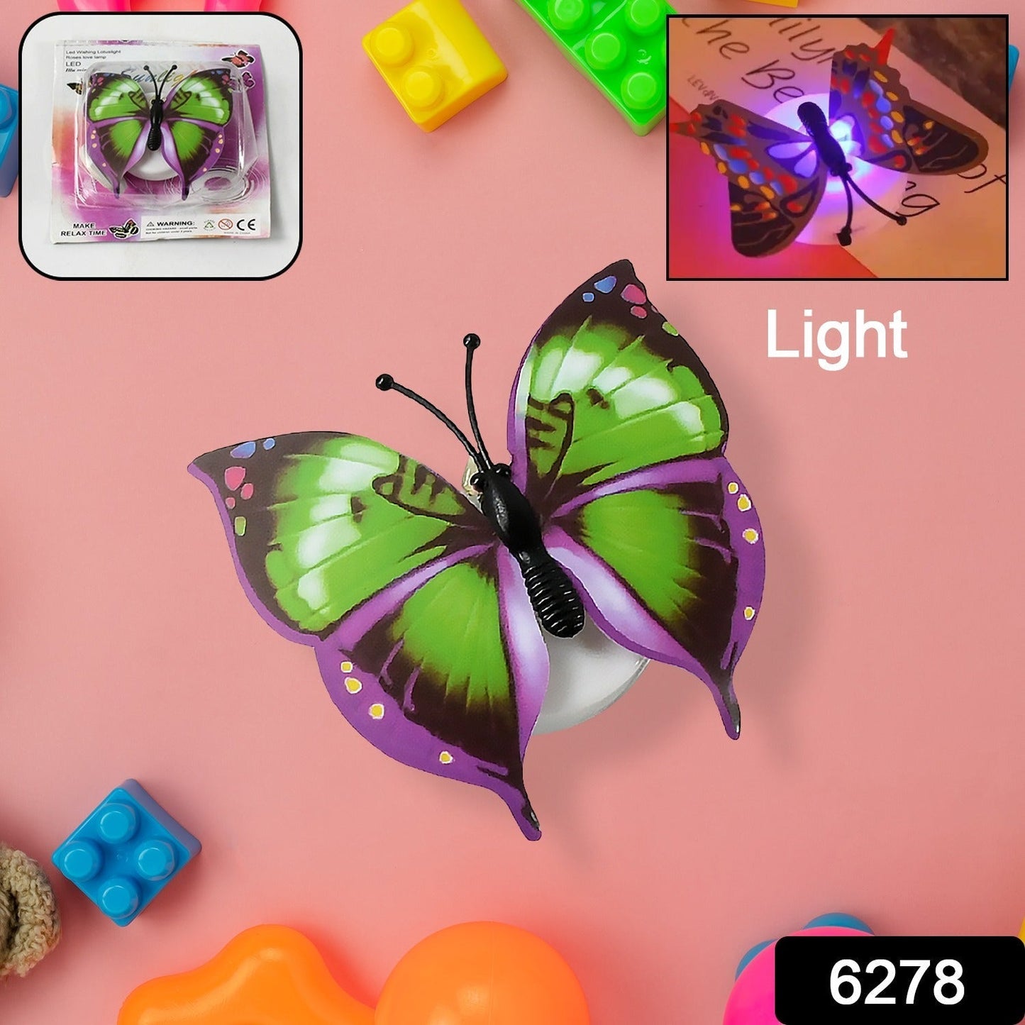 The Butterfly 3D Night Lamp Comes with 3D Illusion Design Suitable for Drawing Room, Lobby.n  (Loose) Pack of 5 - Needs You