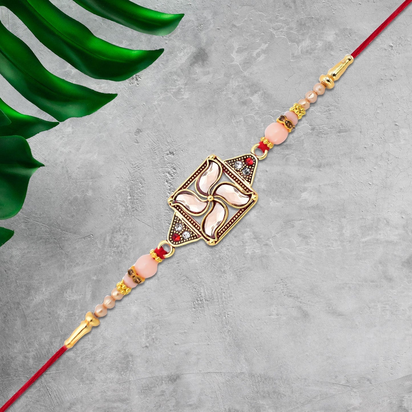 Traditional Diamonds Swastik Rakhi | Rakhi For Rakshabandhan - Needs You