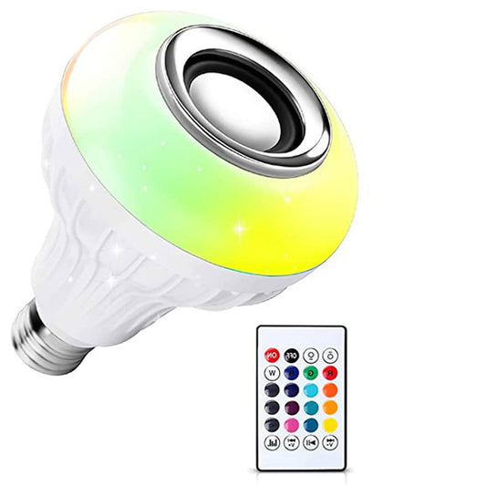 Wireless Bluetooth Sensor 12W Music Multicolor LED Bulb with Remote Controller - Needs You